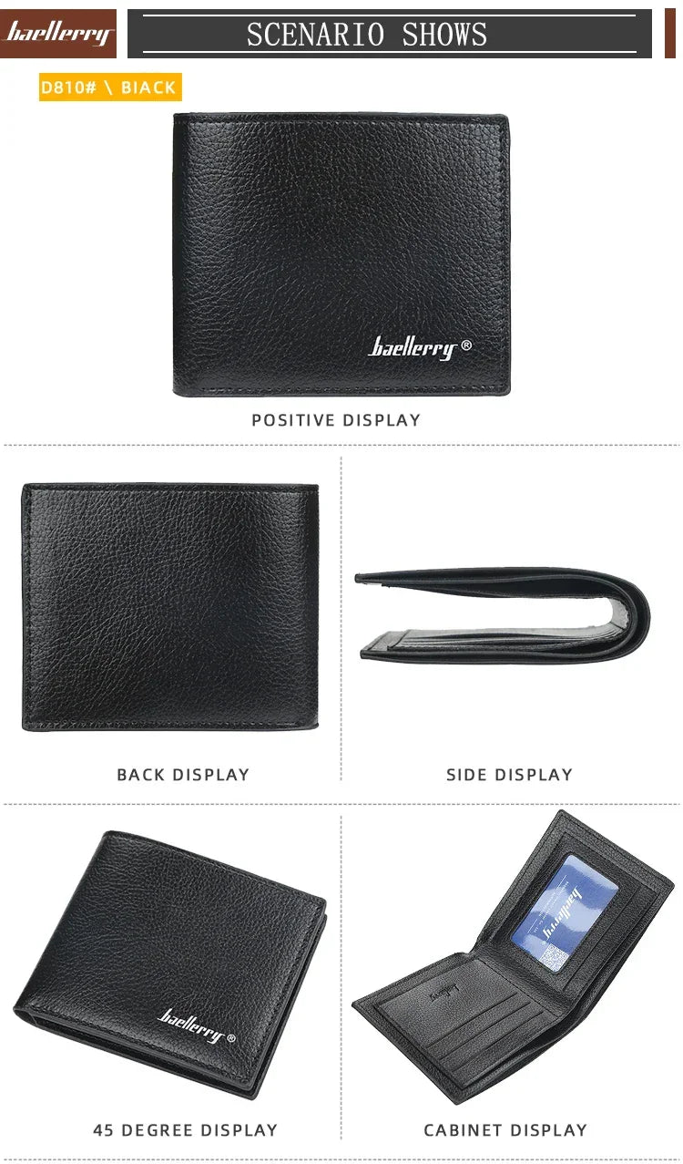 Men RFID Wallets New Short Card Holder Simple Style Male Purses Photo Holder Small Coin Bag Bifold Wallet Pocket For Men - Evallys.com