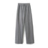 TRAF 2024 Spring Female Casual Hoodies Zipper Coats+Elastic Waist Baggy Pants 2 Pieces Set Elegant Loose Solid Pink Grey Pants - Evallys.com
