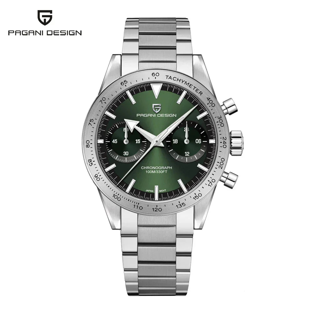 2024 New PAGANI DESIGN Retro Mens Watches Moon Quartz Watch For Men Speed Sports Chronograph AR Sapphire VK64 Clock Reloj Hombre - Evallys.com