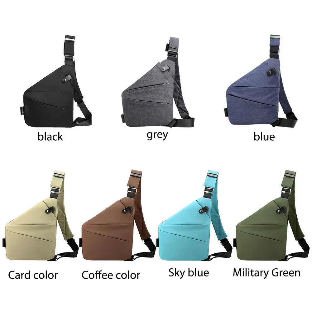Mens Fashion Chest Bag Multifunctional Fanny Pack Adjustable Strap Simple Sling Bag Anti Theft Bag Ergonomic Waist Pack - Evallys.com