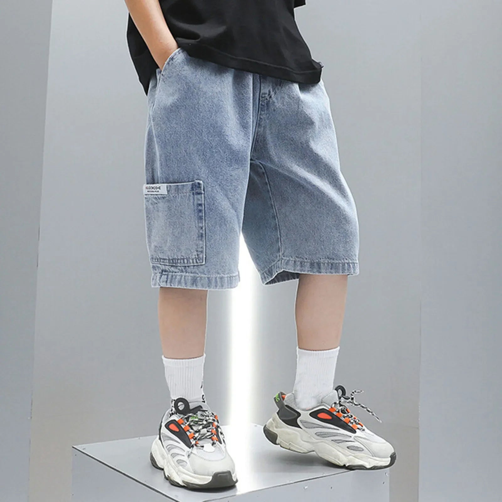 2 Year Clothes Boy Boys Denim Shorts Boys Straight Jeans Shorts Summer Casual Short With Pocket Pant - Evallys.com