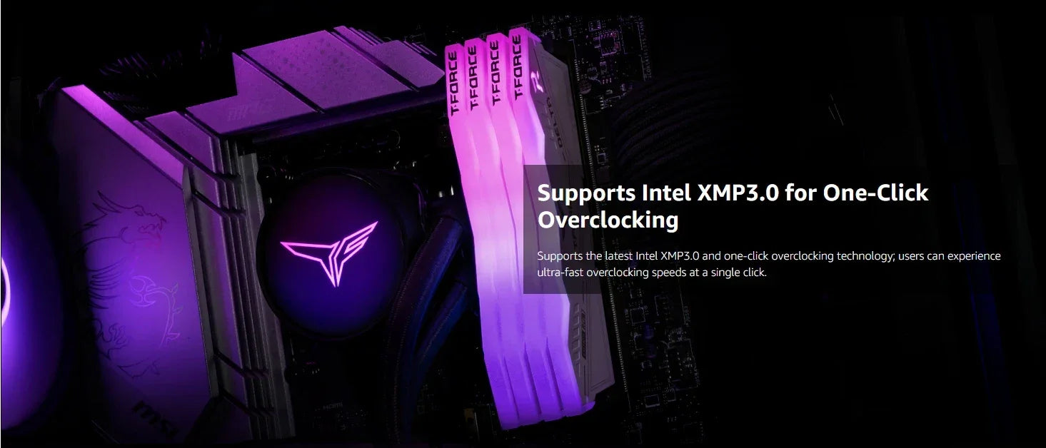 TEAMGROUP T-Force Delta RGB DDR5 Ram 32GB (2x16GB) 6000MHz PC5-48000 CL30 Intel XMP 3.0 & AMD Expo Compatible Desktop Memory - Evallys.com