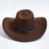 Vintage Suede Western Cowboy Hat – Party & Cosplay Big-Brim Cap - Evallys.com
