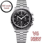 PAGANI DESIGN V4 New Quartz Men's Automatic Date Speed Chronograph Sapphire Mirror Sport Waterproof Watch All Steel VK63 Watches - Evallys.com
