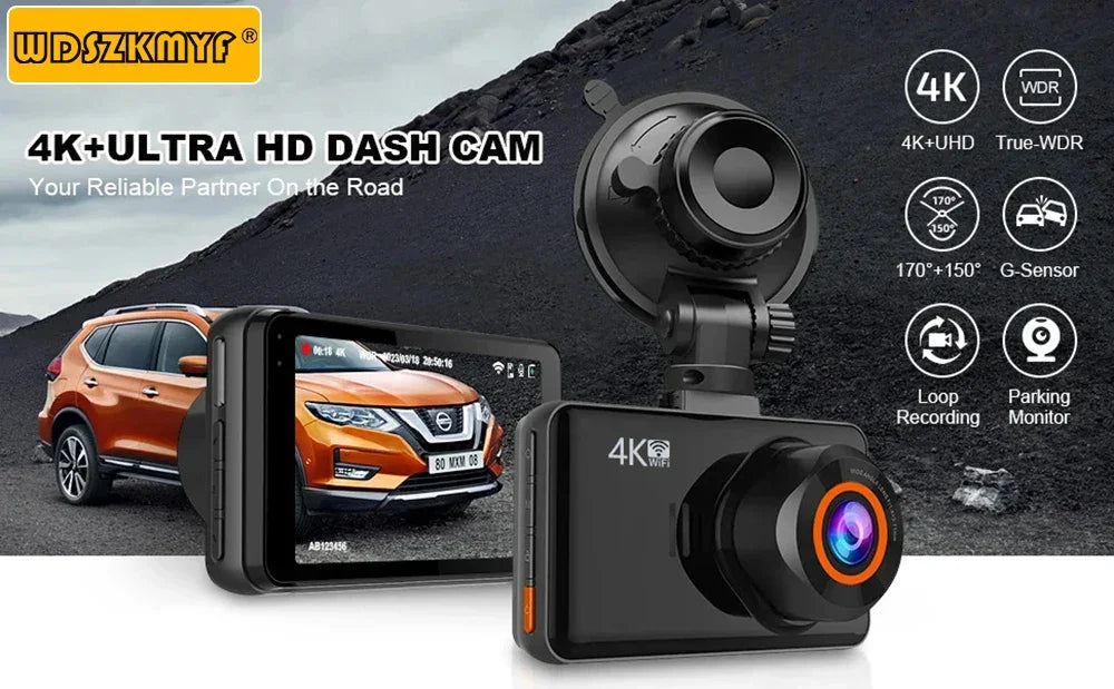 Dash Cam for Cars 4K Front and Rear Camera Car Dvr WIFI Car Camera for Vehicle Video Recorder Rear View Camera Parking Monitor - Evallys.com