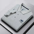 Men's Business Casual Short Sleeved Embroidered Solid Color Polo Shirt Fashionable Breathable Comfortable Summer Versatile Top - Evallys.com