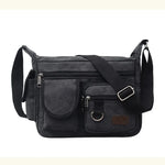 Men’s Canvas Messenger Bag – Multi-Pocket Travel Shoulder Satchel - Evallys.com