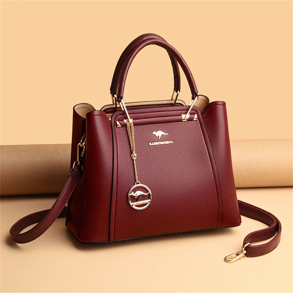 2024 Luxury Women Designer 3 Layers Shoulder Crossbody Sac Ladies Large Capacity Leather Handbags Shopper Brand Messenger Totes - Evallys.com
