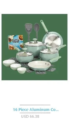 Rametto Professional Grade 8-Piece Cookware Set Anodized Aluminum Enamel Cast Iron Stainless Steel Oven Safe Dishwasher Safe - Evallys.com