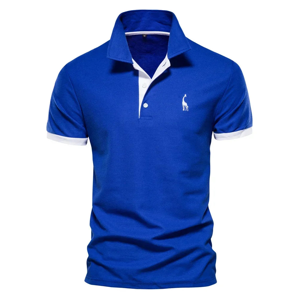 AIOPESON Embroidery 35% Cotton Polo Shirts for Men Casual Solid Color Slim Fit Mens Polos New Summer Fashion Brand Men Clothing - Evallys.com