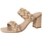 Elegant Women's Braided Heels Sandalias Fashion Strappy Square Sandals Open Toe Backless Mules Slip On Block Heeled Shoes - Evallys.com
