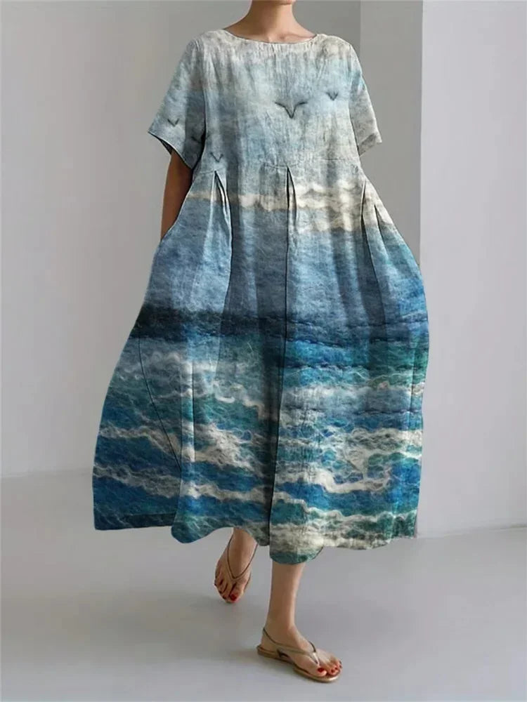 3D Printed Women’s Crew Neck Dress – Harajuku Street Party Wear - Evallys.com