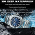 POEDAGAR Luxury Casual Watch Top Brand Fashion Square Dial Stainless Steel Calendar Luminous Waterproof Men Watch Male Clock+Box - Evallys.com