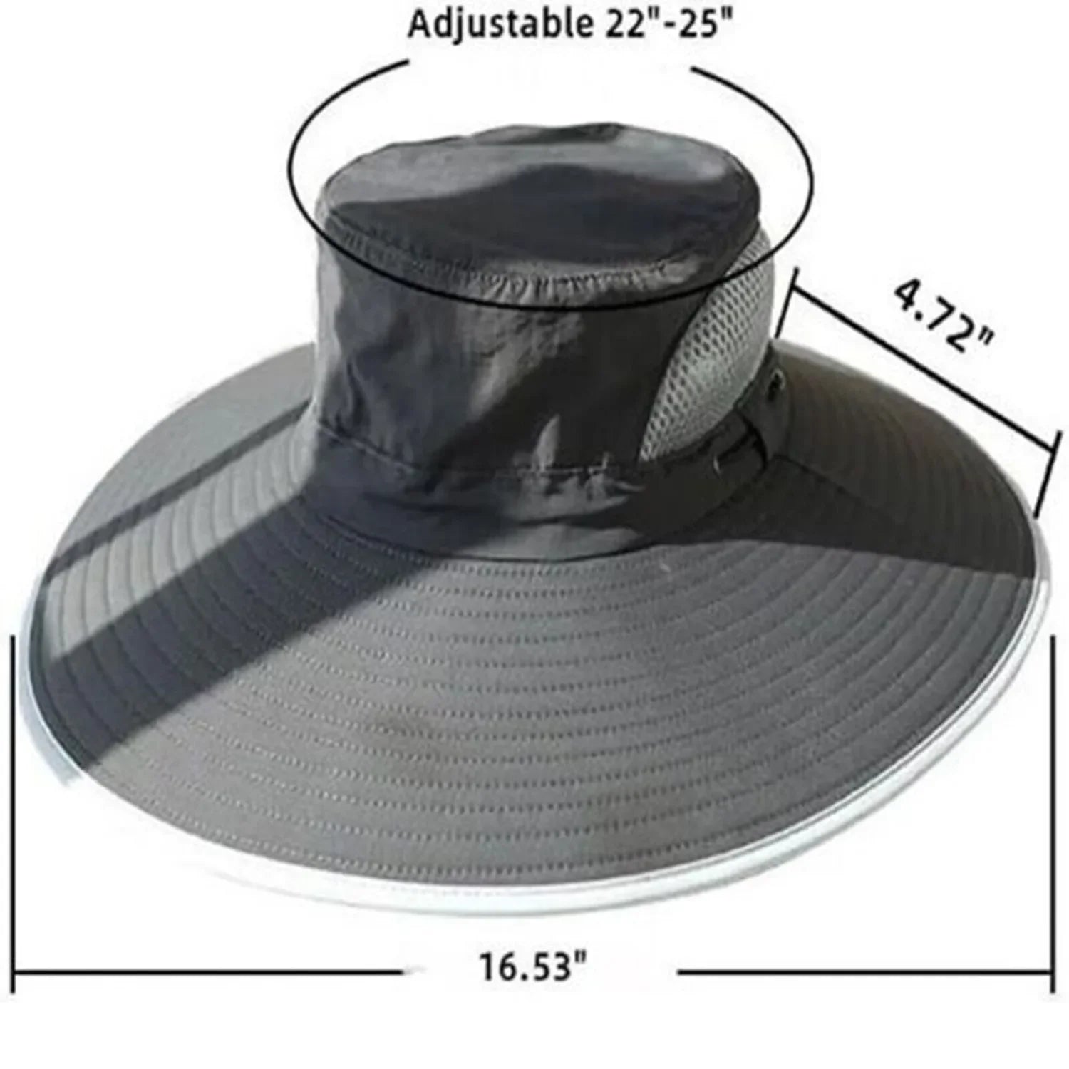 Solar Fan Sun Hat – Wide Brim Outdoor UV Protection Fishing Hat - Evallys.com