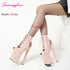 20cm/8Inches Sexy Pole Dance Shoes Women Catwalk Nightclub Strip Gladiator Sandals Lace-up Lady Suede Matte Short Booties