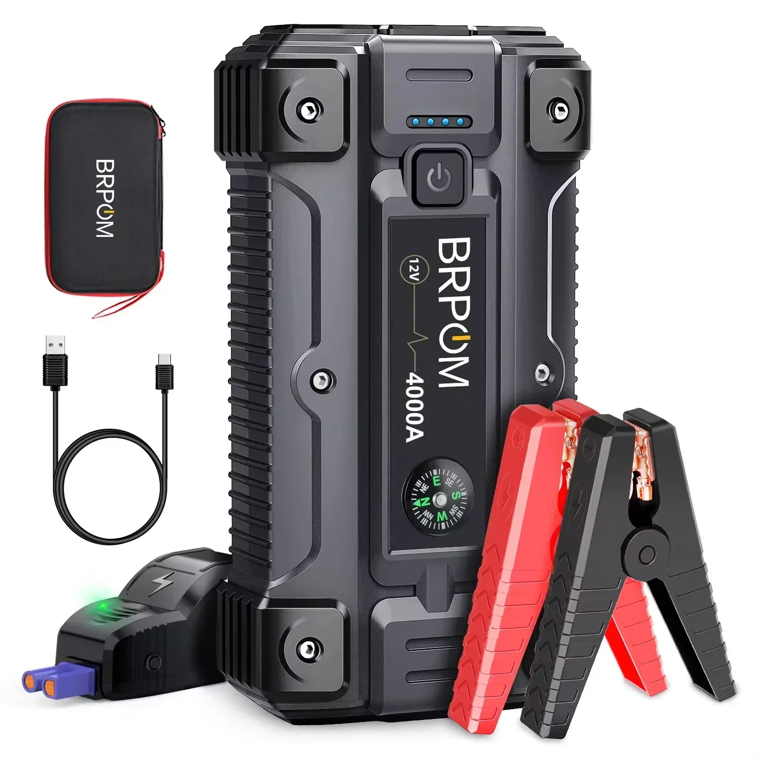 Car Jump Starter 3000A/4000A/5000A Battery Charger Emergency Power Bank Booster for 12V Gasoline and Diesel Vehicles Starting - Evallys.com