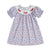 Girls Short Sleeve Crew Neck Floral Print Summer Dress Embroidered Casual Dress for Kids Cute Flower Patterned Clothing - Evallys.com