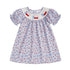 Girls Short Sleeve Crew Neck Floral Print Summer Dress Embroidered Casual Dress for Kids Cute Flower Patterned Clothing - Evallys.com