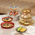 2/3 Tier Fruit Plate Stand Coffee Table Snack Tray Dried Fruit Dessert Plate Bar Counter Display Holder