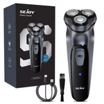 SEJOY Rechargeable Wet & Dry Use Electric Shaver Pop-up Hair Trimmer Rotary Shaving Machine Razor - Evallys.com