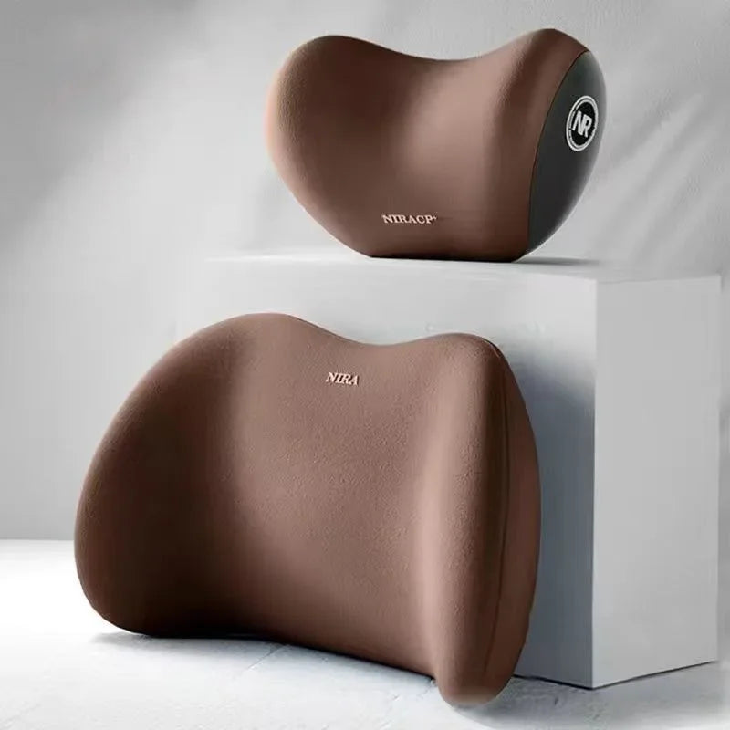 Car Headrest Lumbar Support Memory Foam Vertebral Lumbar Support Car Neck Pillow Back Cushion Office Car Interior Accessories - Evallys.com