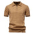 AIOPESON Men's Solid Color Sport Zipper Polo Shirt Athletic Social Polo Shirts for Men Office Slim Fit Polo - Evallys.com
