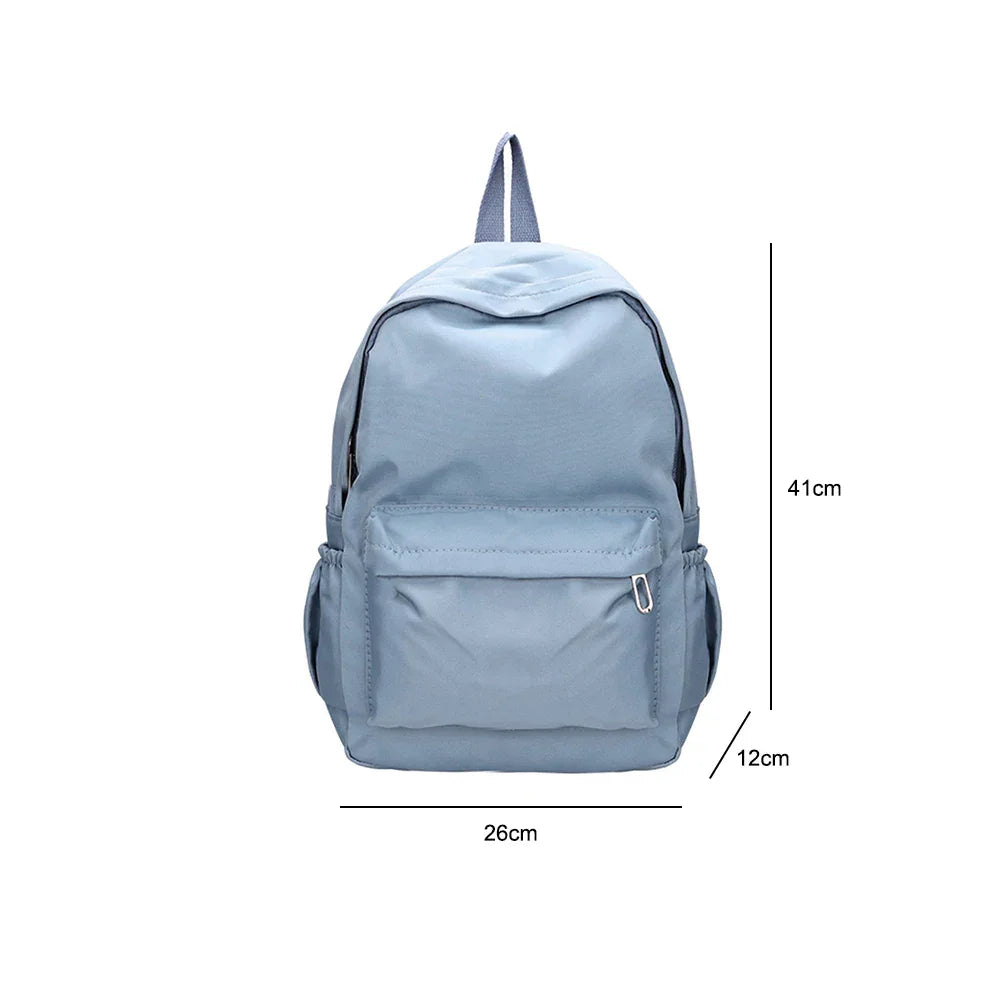 Women’s Large Nylon School Backpack – Preppy Style Travel Bag - Evallys.com