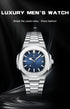 POEDAGAR Luxury Casual Watch Top Brand Fashion Square Dial Stainless Steel Calendar Luminous Waterproof Men Watch Male Clock+Box - Evallys.com