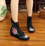 Women’s Ethnic Embroidery Shoes – Vintage Hanfu Canvas Sneakers - Evallys.com