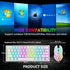 T61 Wireless Gaming Keyboard and Mouse Combo, Ergonomic 61 Key Rainbow LED Backlight Rechargeable 4000mAh Battery Mouse Pad - Evallys.com