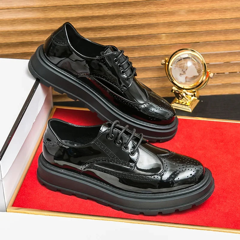 Green Patent Leather Oxford Shoes – Men’s Formal Business Dress Shoes - Evallys.com