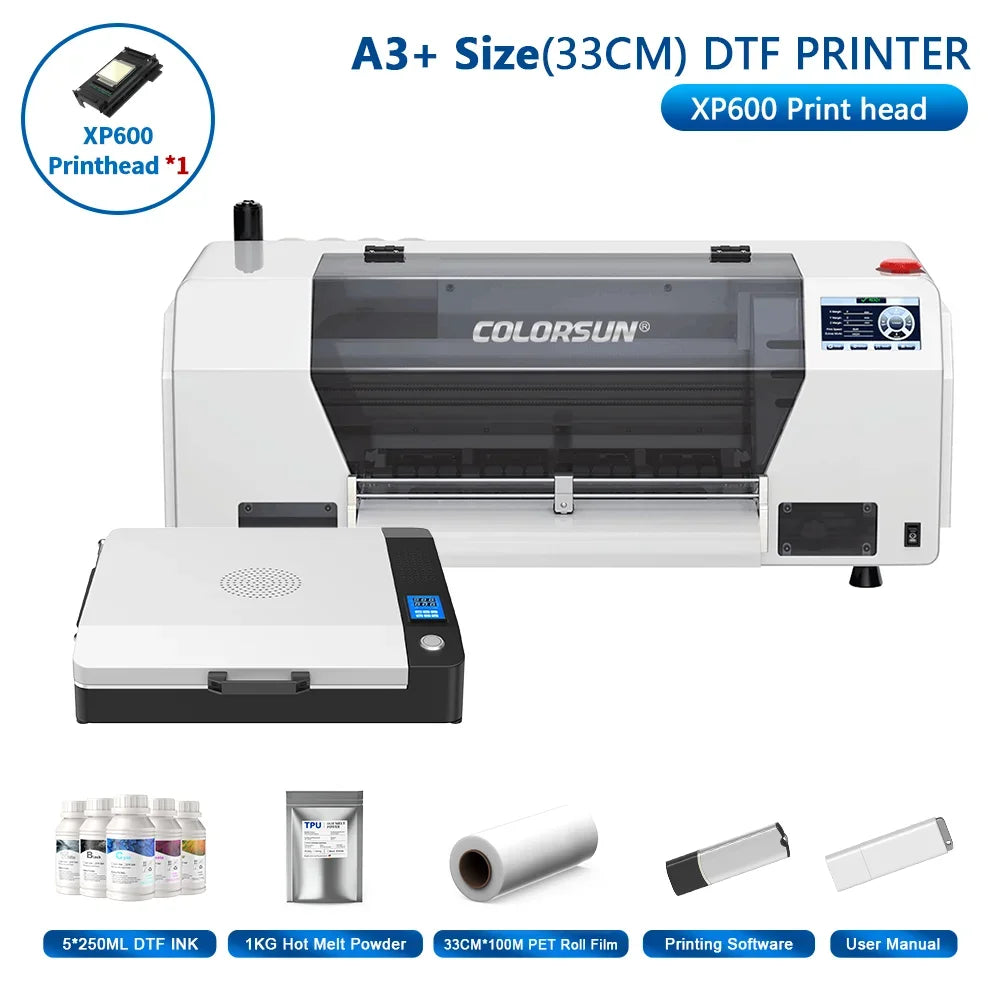 Colorsun DTF Printer Impressora A4/A3 Direct to Film T-Shirt Printing Machine Digital Inkjet DTF Printers For T-Shirt Hoodies - Evallys.com
