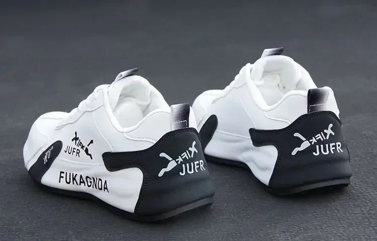 Men's PU Leather Waterproof Sneakers Casual Sports Shoes Men Lightweight Breathable Flat Non-slip Tenis Shoes Zapatillas Hombre - Evallys.com