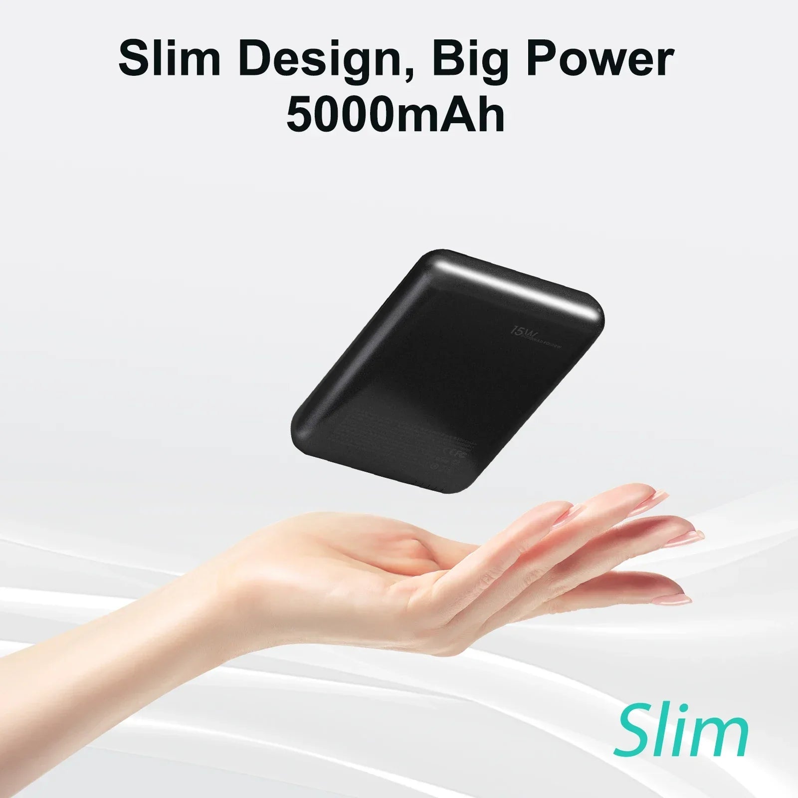 Magnetic Power Bank Portable 5000mAh Wireless Charger 20W With USB-C Cable For IPhone 16/15/14/13/12 Pro/Pro Max/Plus/Mini - Evallys.com