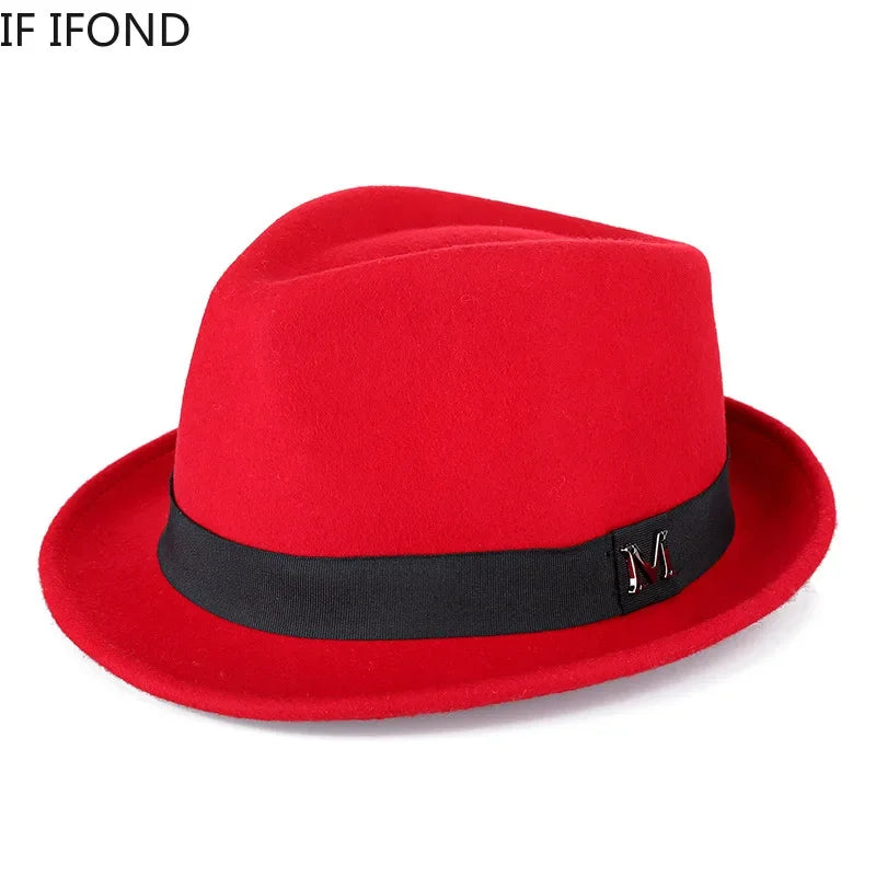 Men's Wool Fedora Hat – Winter Warm Felt Jazz Cap for Parties - Evallys.com