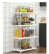Four-Layer Multi-Functional Storage Rack Bathroom Living Room Organizing Rack Kitchen Bedroom Shelf Plastic Floor-Standing Storage Rack Bathroom Storage Storage Rack