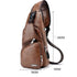Men’s PU Leather Chest Bag – USB Charging Travel Crossbody Messenger - Evallys.com