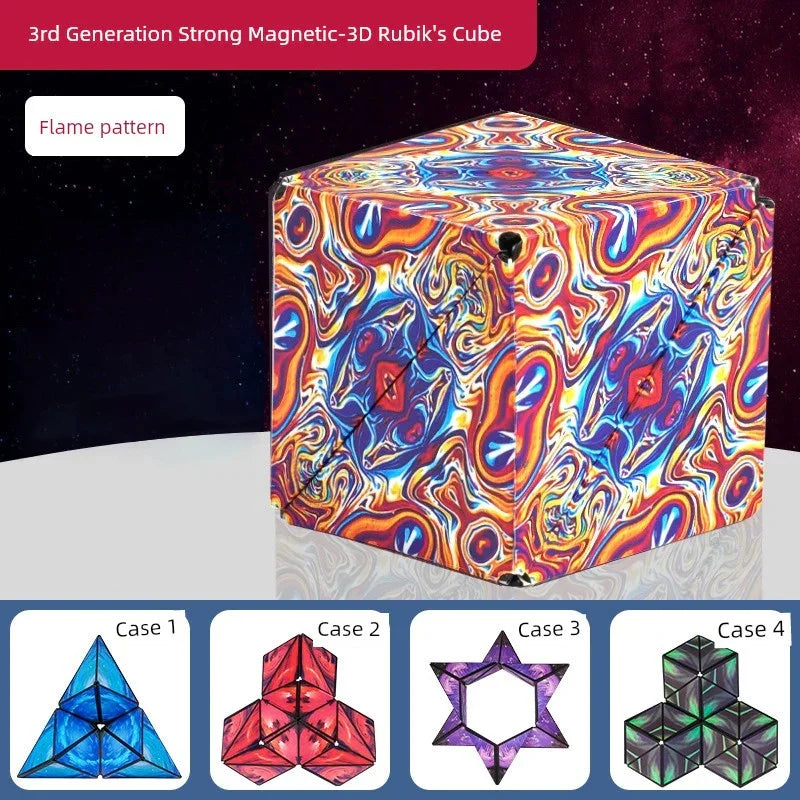 Variety Magnetic Cube Infinite Flip Deformation 3D Geometric Three-Dimensional Thinking Training Kids Educational Toy Boy - Evallys.com