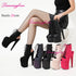 20cm/8Inches Sexy Pole Dance Shoes Women Catwalk Nightclub Strip Gladiator Sandals Lace-up Lady Suede Matte Short Booties