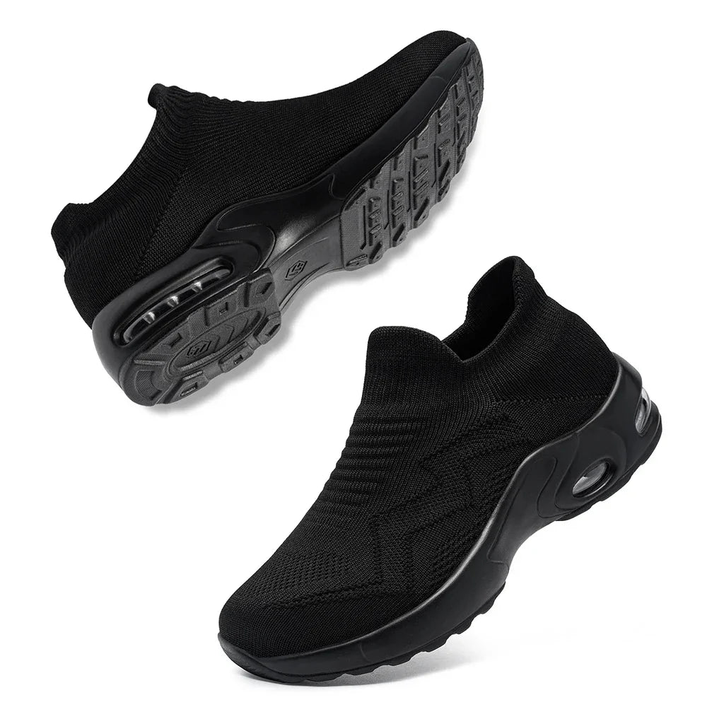 LARNMERN Safety Shoes Breathable Women Steel Toe Work Shoes Lightweight Slip On SpringSummer Sneakers Construct Safety Boots - Evallys.com