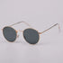 Fashion Sunglasses Men Women Eyeglasses Goggles Eyewear Shades Top Quality Round Metal Glass Lenses UV400 Sun Glasses - Evallys.com