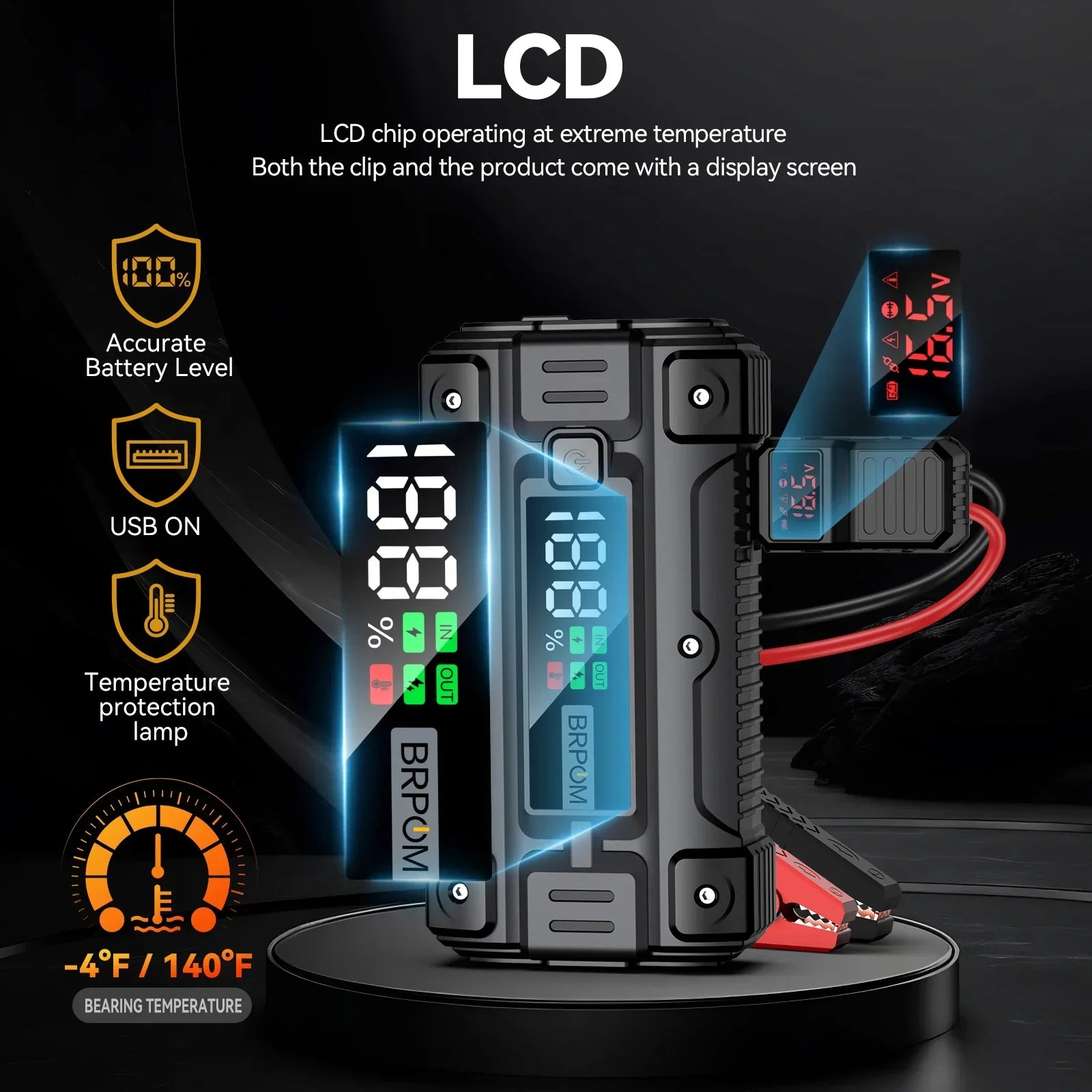 Car Jump Starter 3000A/4000A/5000A Battery Charger Emergency Power Bank Booster for 12V Gasoline and Diesel Vehicles Starting - Evallys.com