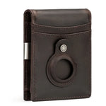 RFID Cowhide Leather Small Wallets AirTag high quality Man's Card Holders Short Wallets Money Clips Women - Evallys.com