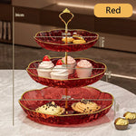 2/3 Tier Fruit Plate Stand Coffee Table Snack Tray Dried Fruit Dessert Plate Bar Counter Display Holder
