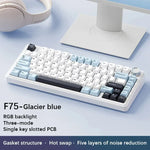 AULA F75 2.4G Wireless/Bluetooth/Wired Gaming Mechanical Keyboard RGB Customized 75% Layout Cherry Profile Gasket Structure - Evallys.com
