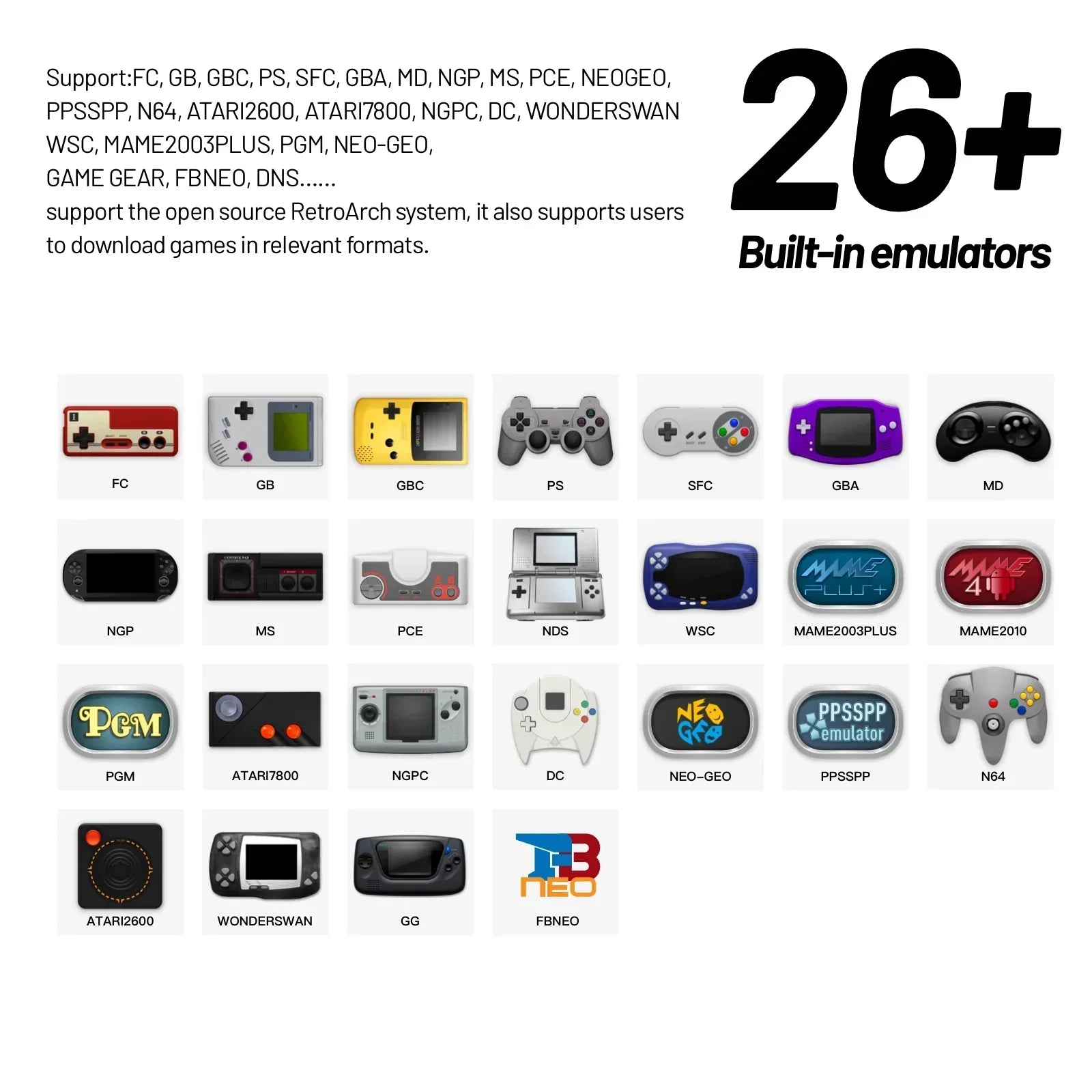 Trimui Smart Pro Handheld Game Console 4.96''IPS Screen Linux System Joystick RGB Lighting Smartpro Retro Video Game Player Gift - Evallys.com