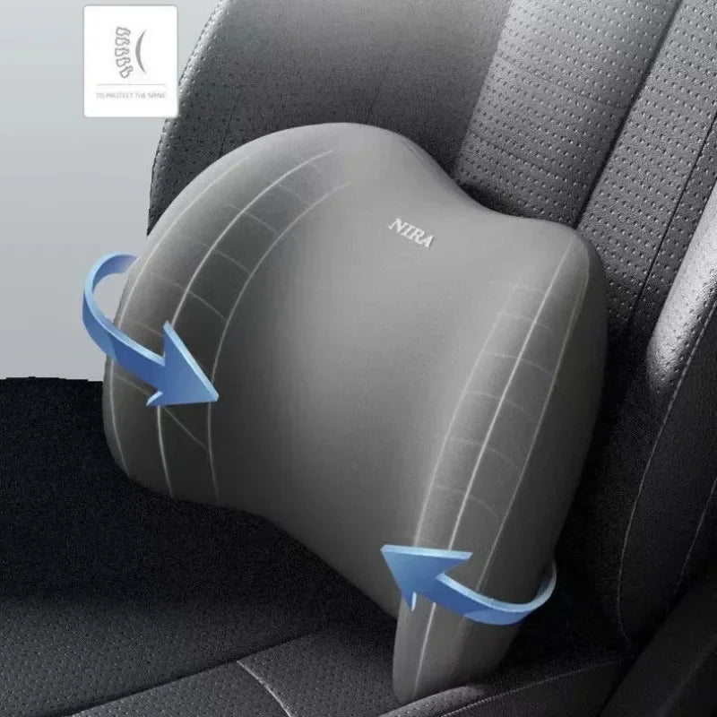 Car Headrest/Lumbar Support Car Neck Pillow Waist Cushion Driver Seat Backrest Car Cushion Driving Lumbar Support Waist Support - Evallys.com