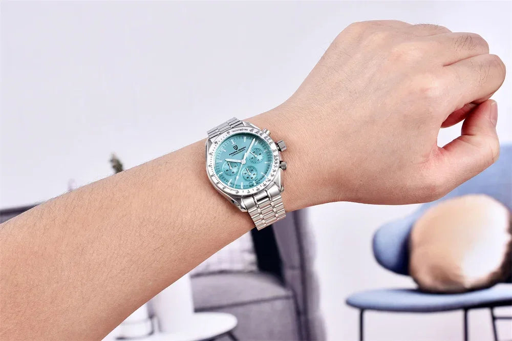 PAGANI DESIGN V4 New Quartz Men's Automatic Date Speed Chronograph Sapphire Mirror Sport Waterproof Watch All Steel VK63 Watches - Evallys.com