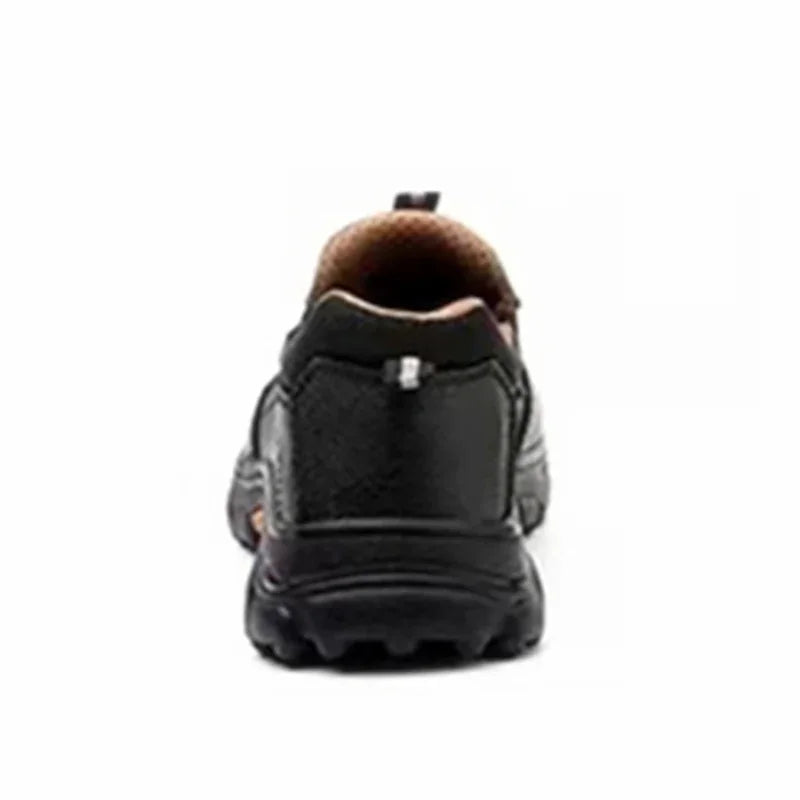 Mens Work Boots Composite Toe Safety Footwear Metatarsal Guard Puncture-Proof Construction Work Shoes Anti-Slip Rubber Outsole - Evallys.com