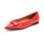 Women’s Retro Pointed Toe Flats – Classic PU Leather Office Shoes - Evallys.com